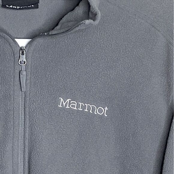 Marmot Men’s Sz Med Gray Rocklin 1/2 Zip Fleece Pull Over Outdoor Jacket - Picture 2 of 5